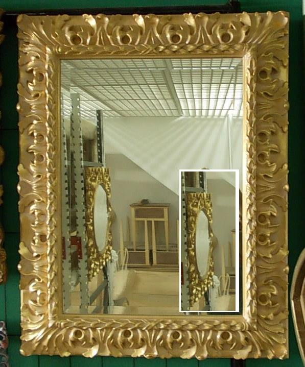 Mirror with gold leaf